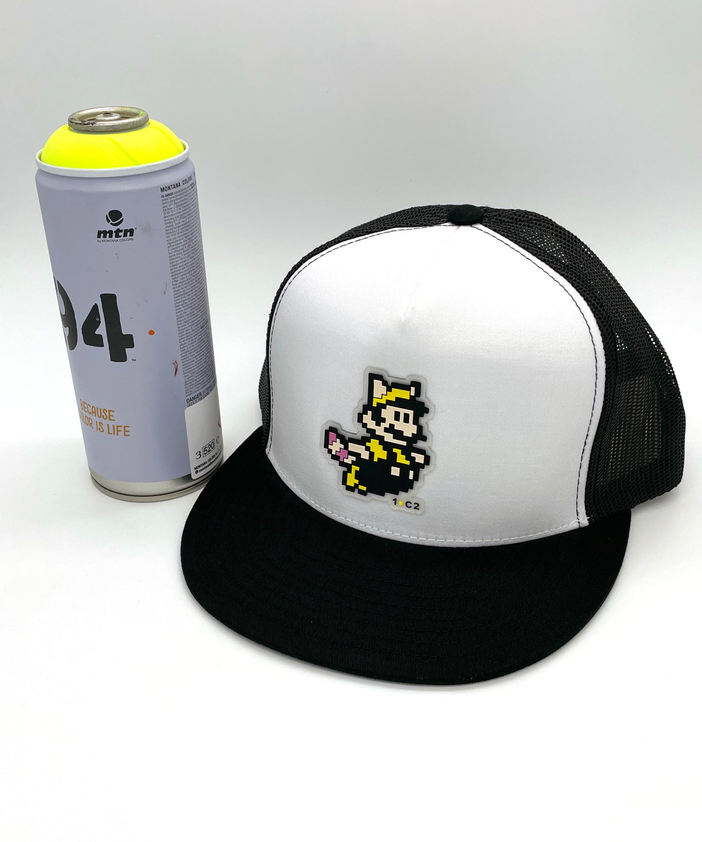 Casquette SnapBack Mario Mr 1.C2 noire Front blanc