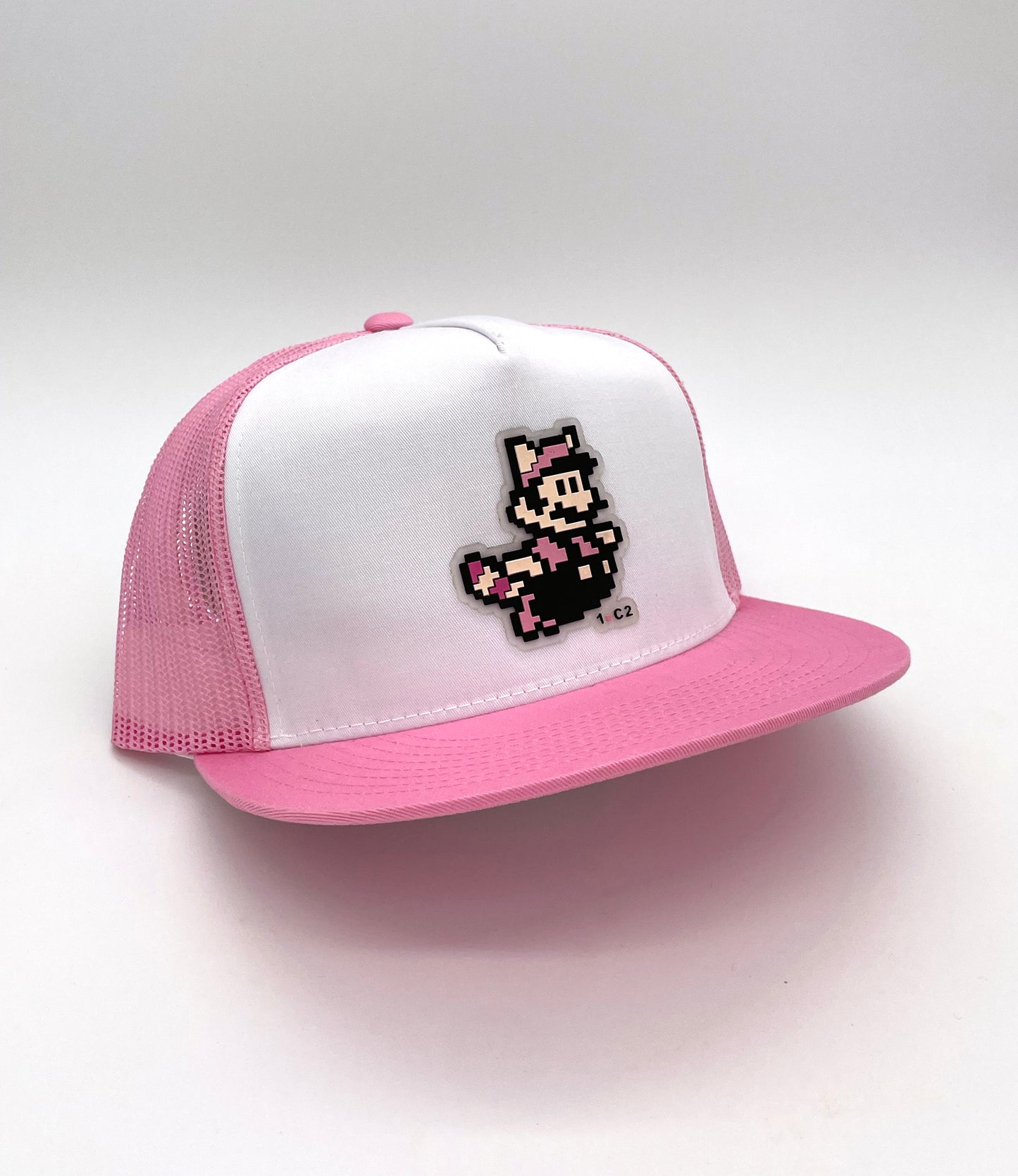 Casquette SnapBack Mario Mr 1.C2 rose Front blanc