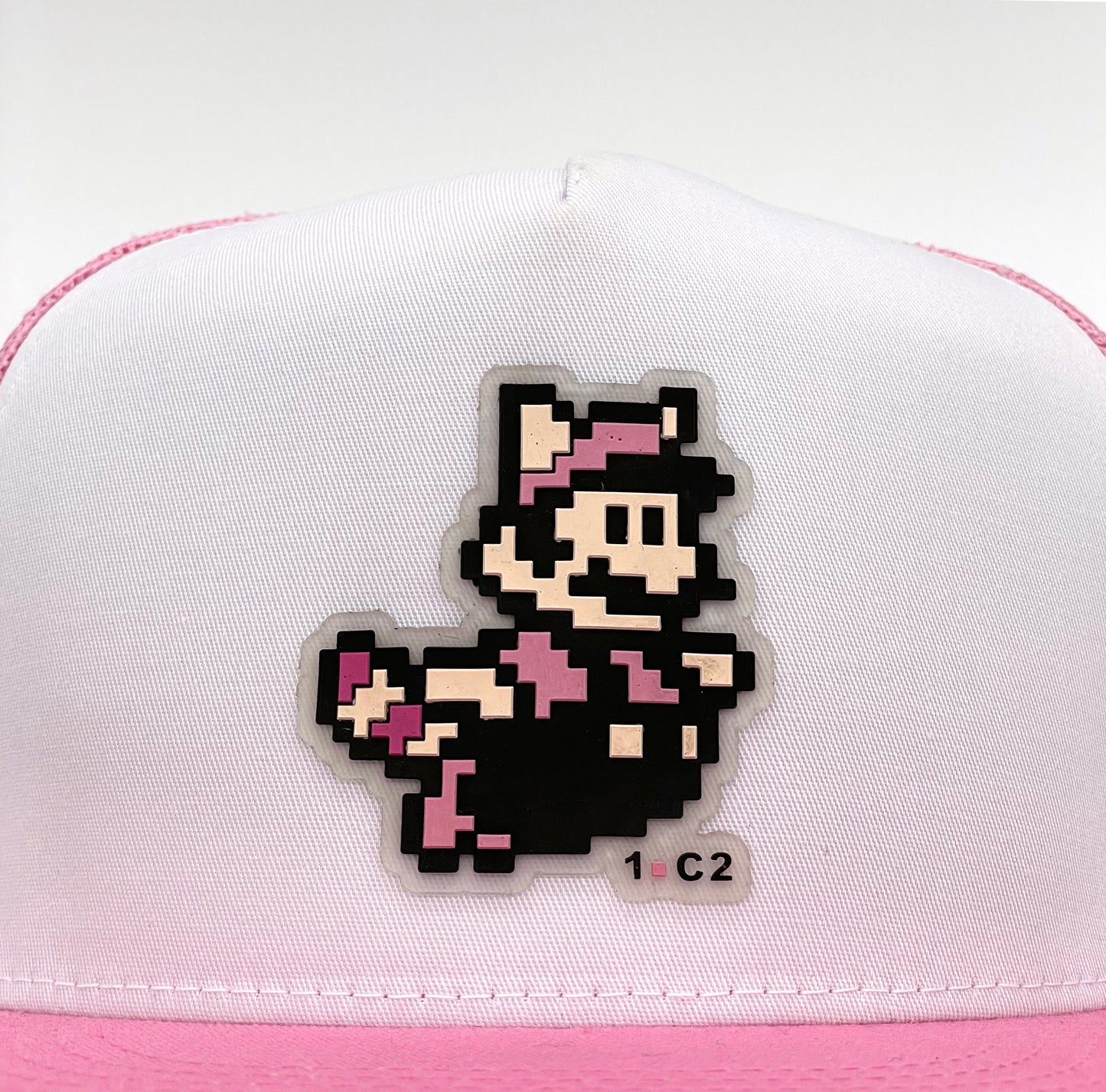 Casquette SnapBack Mario Mr 1.C2 rose Front blanc